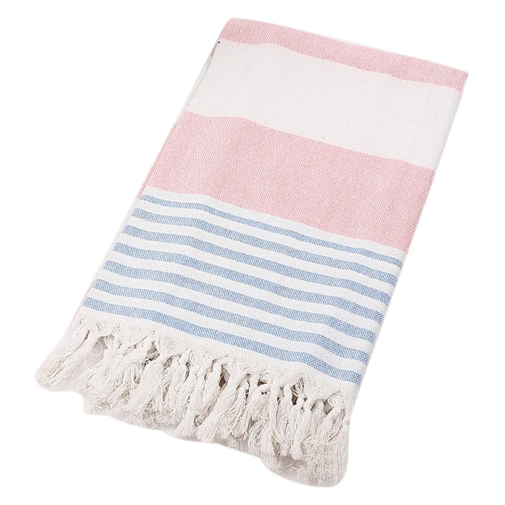 180*100cm Turkish Striped Tassel Cotton Bath Towel Travel Gym Camping Bath Towel Beach Blanket Bathtowel Cloth Mat Beach Towels