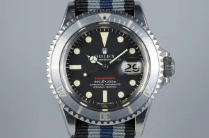 1970 Rolex Red Submariner 1680 Mark IV Dial with "Ghost" Insert