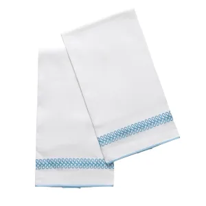 Astor Braid Sky Guest Towels by Matouk Schumacher