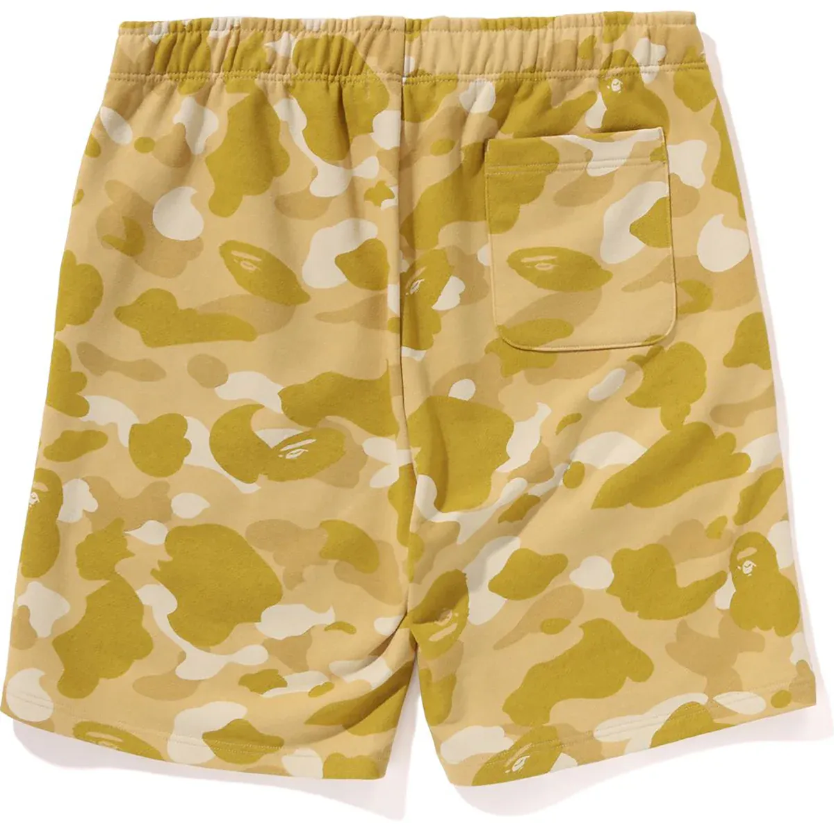 Bape Color Camo Shark Yellow Sweat Shorts