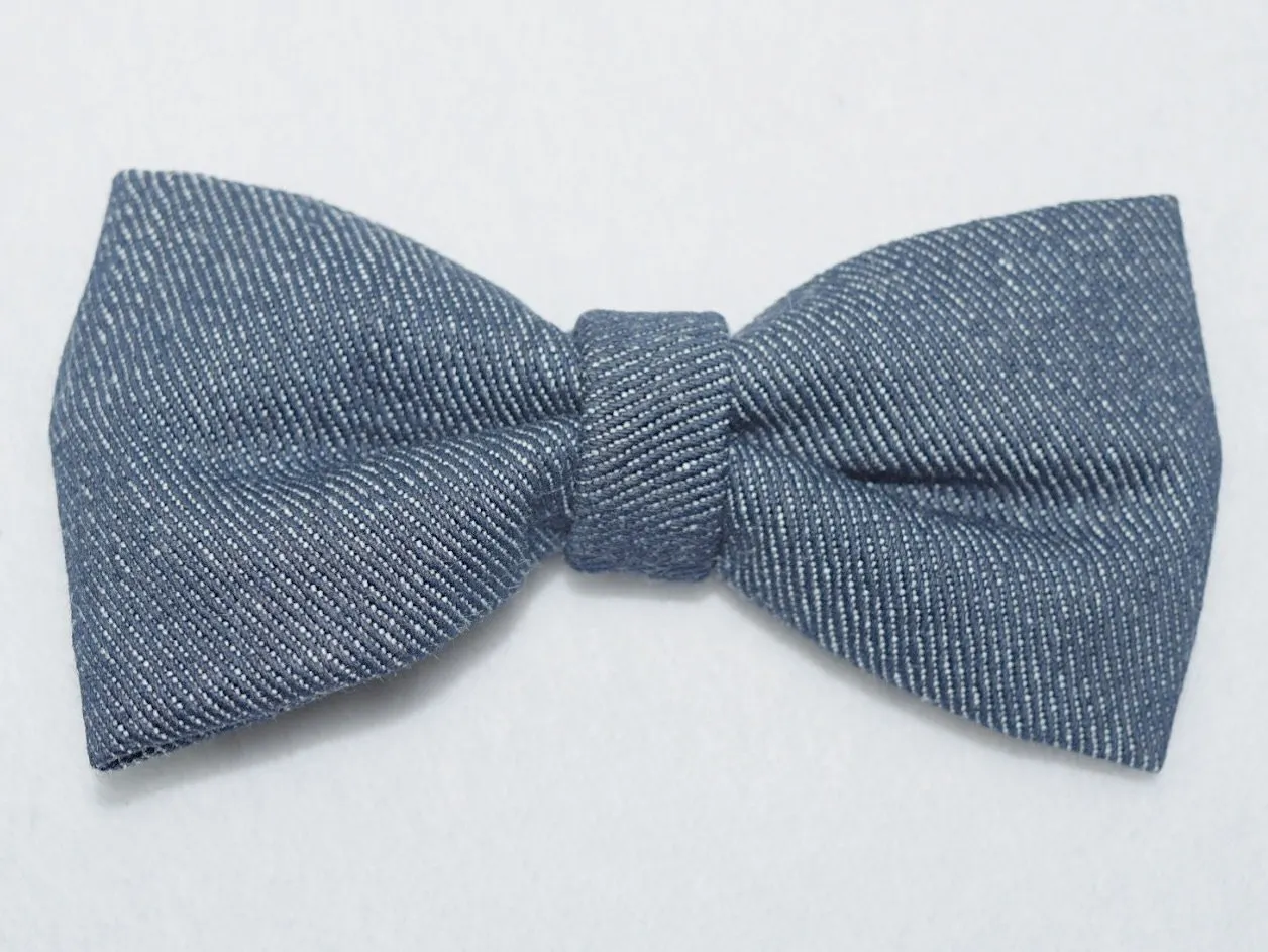 Blue Denim Bow Tie