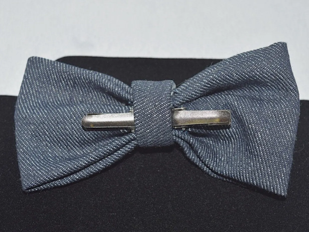 Blue Denim Bow Tie