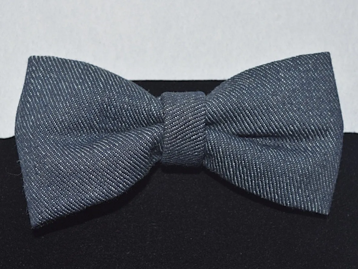 Blue Denim Bow Tie