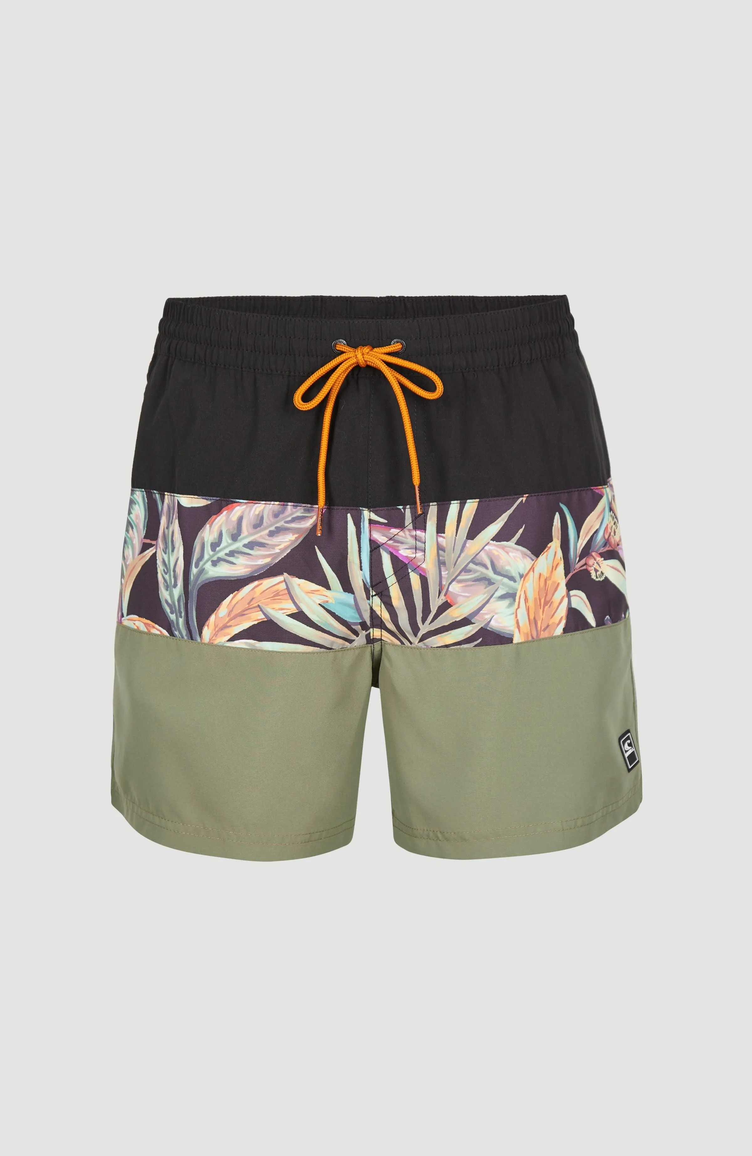 Cali Block 15'' Swim Shorts | Black Tropical Flower