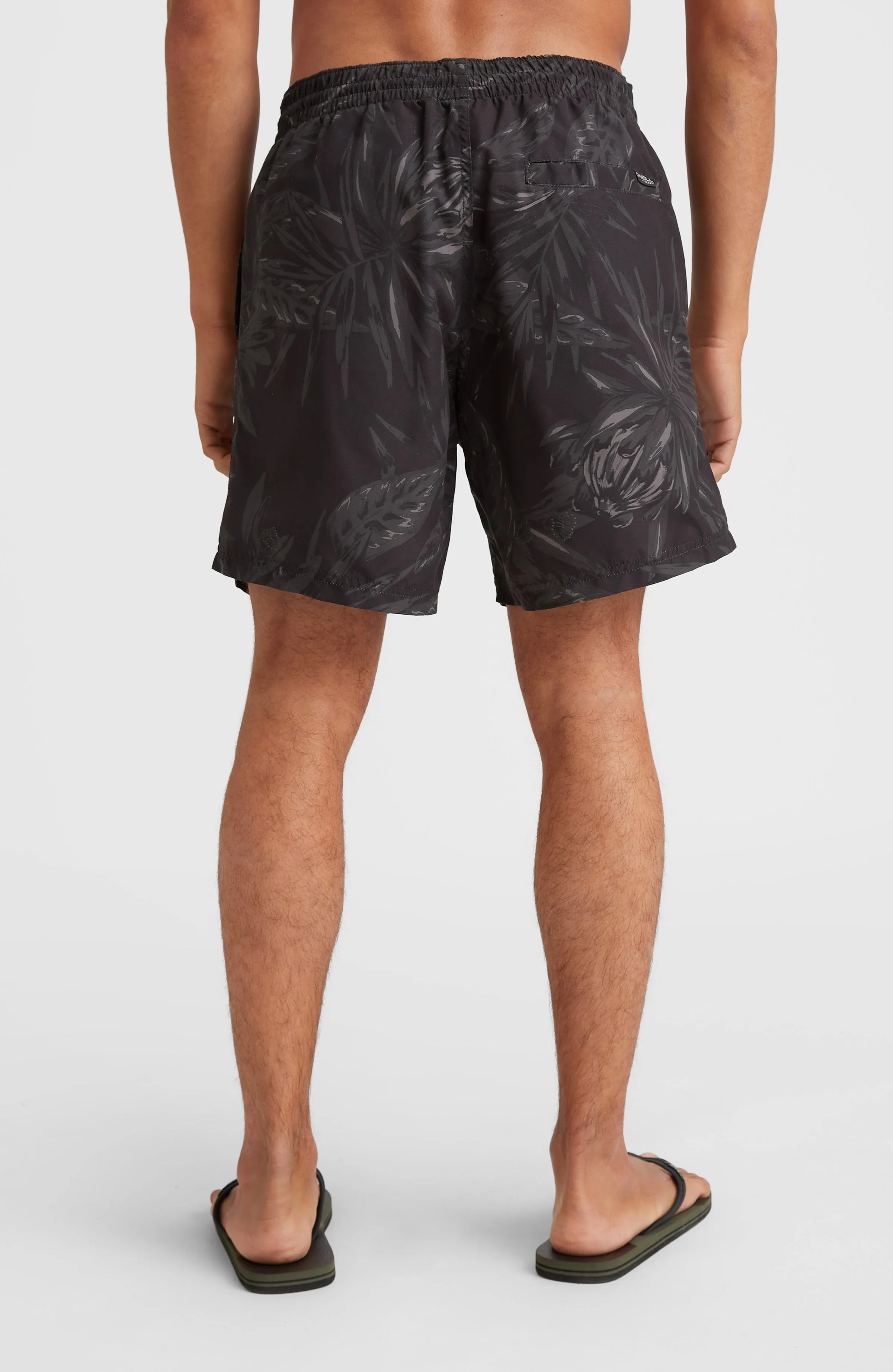 Cali Floral 16'' Swim Shorts | Black Tonal Flower