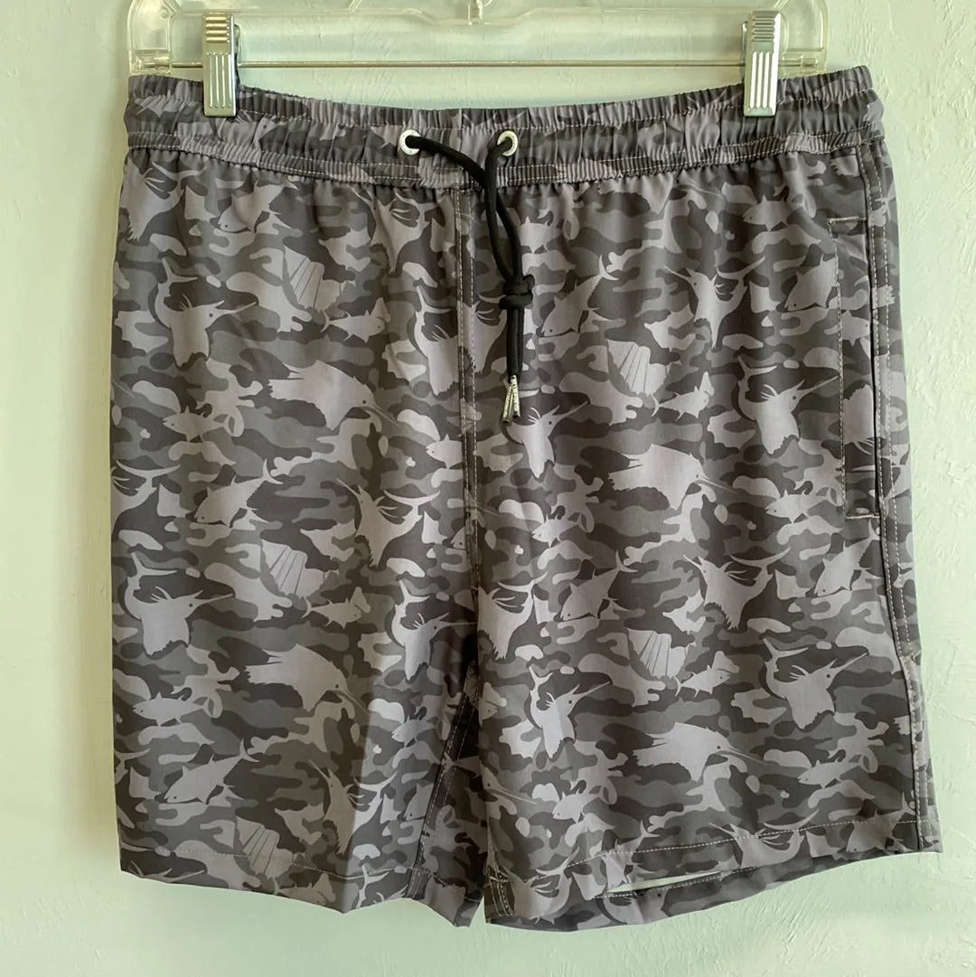 Camo Swim Short - Gray Ombre