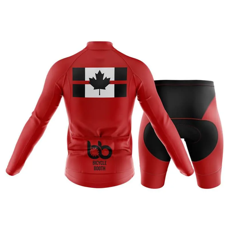 Canada Red Thin Line Club Cycling Kit (Red)