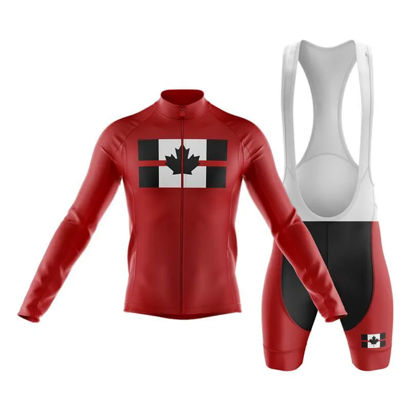 Canada Red Thin Line Club Cycling Kit (Red)