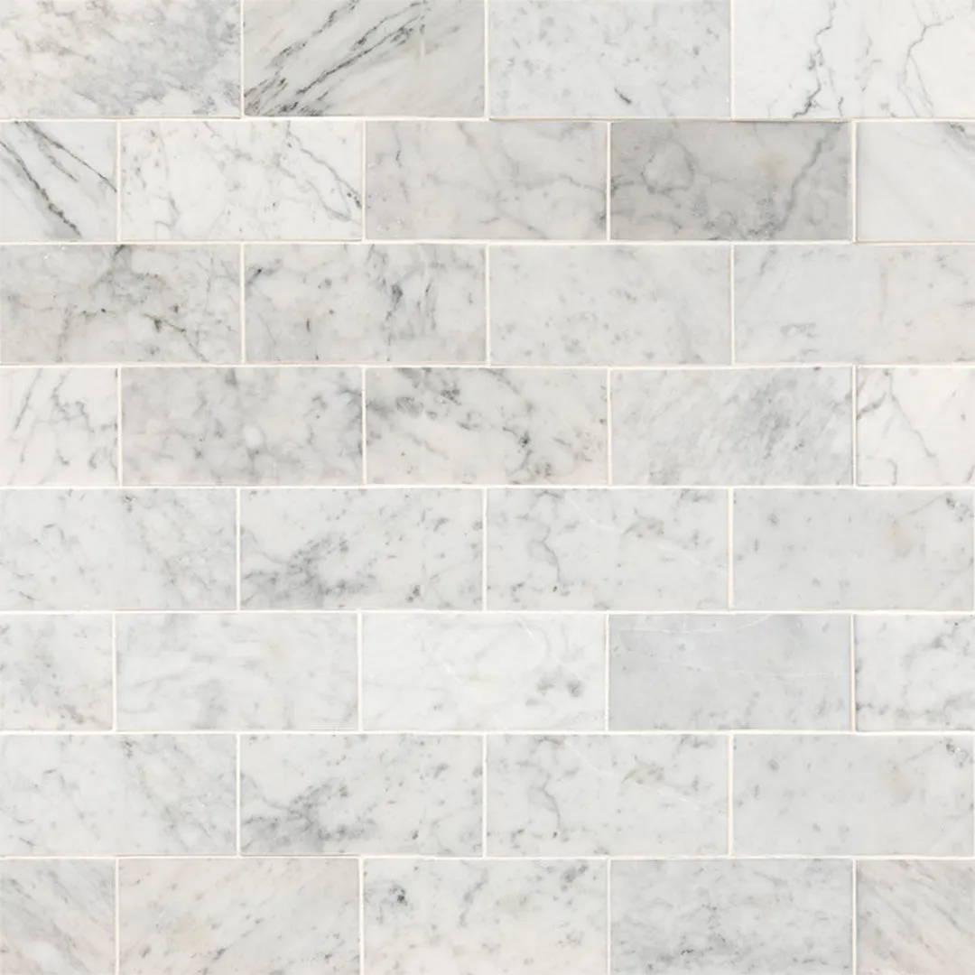 Carrara White Marble, 3" x 6" - Stone Tile