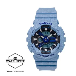 Casio Baby-G New DENIM’?????¶ôÇï¶ôǝ????D COLOR Special Color Models Light Blue Resin Band Watch BA110DE-2A2