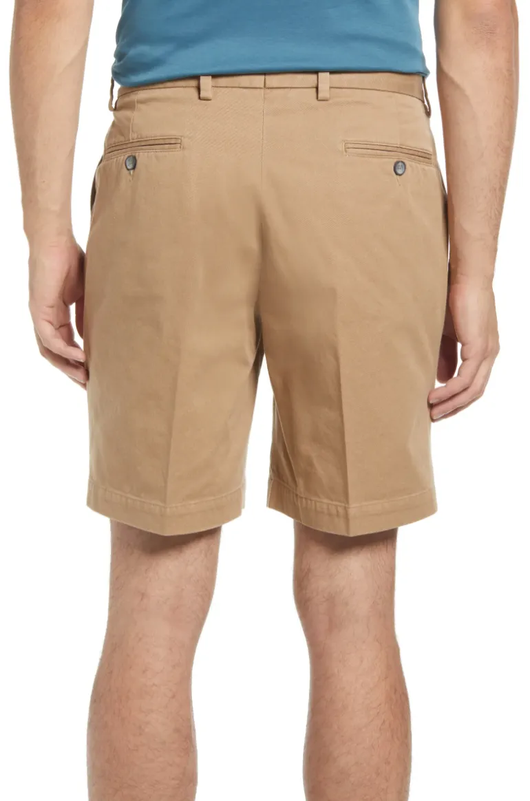 Charleston Khaki Washed Khaki Short<br>Pleated<br>Regular Rise