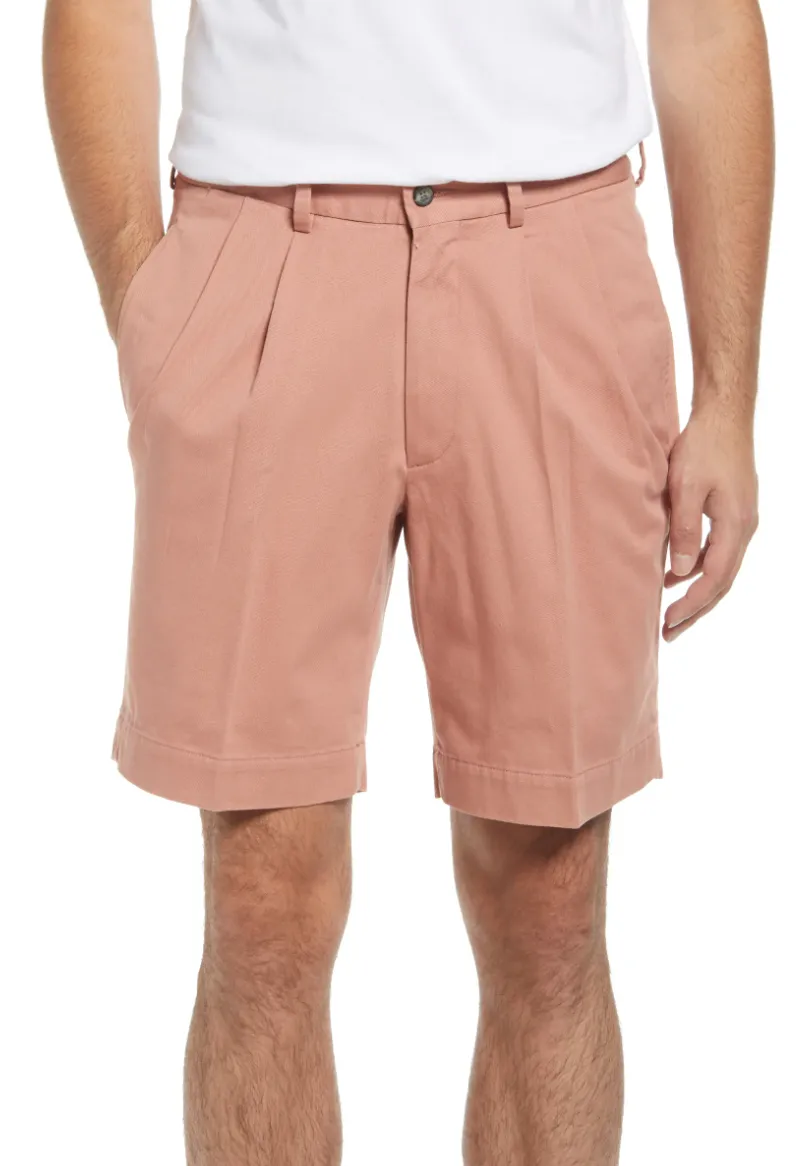 Charleston Khaki Washed Khaki Short<br>Pleated<br>Regular Rise