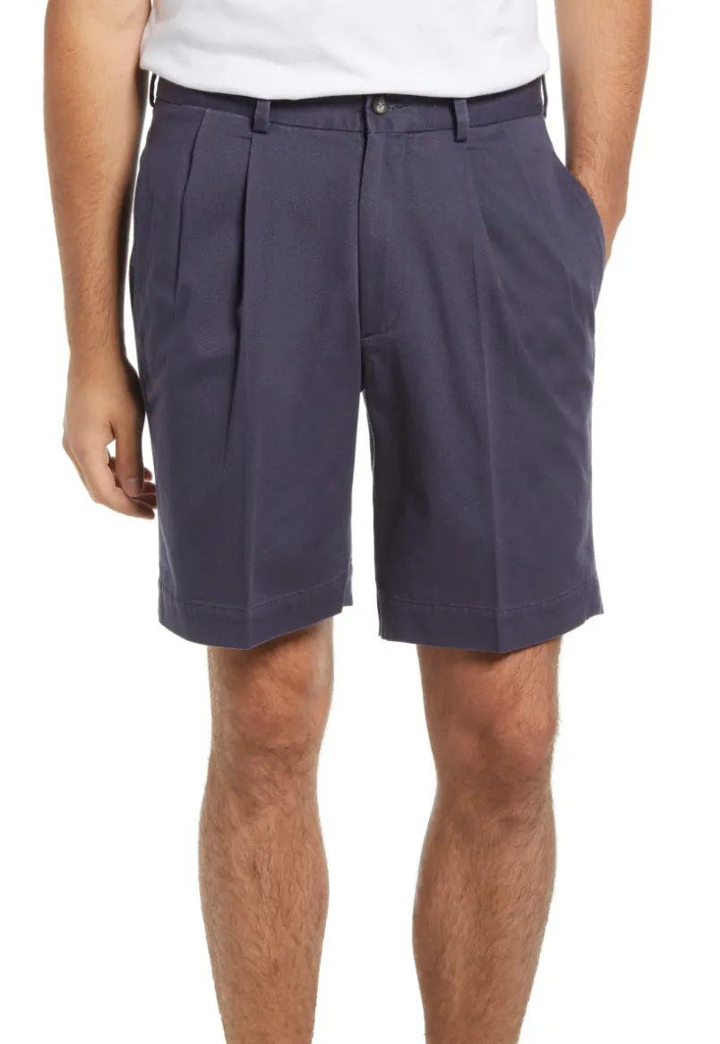 Charleston Khaki Washed Khaki Short<br>Pleated<br>Regular Rise