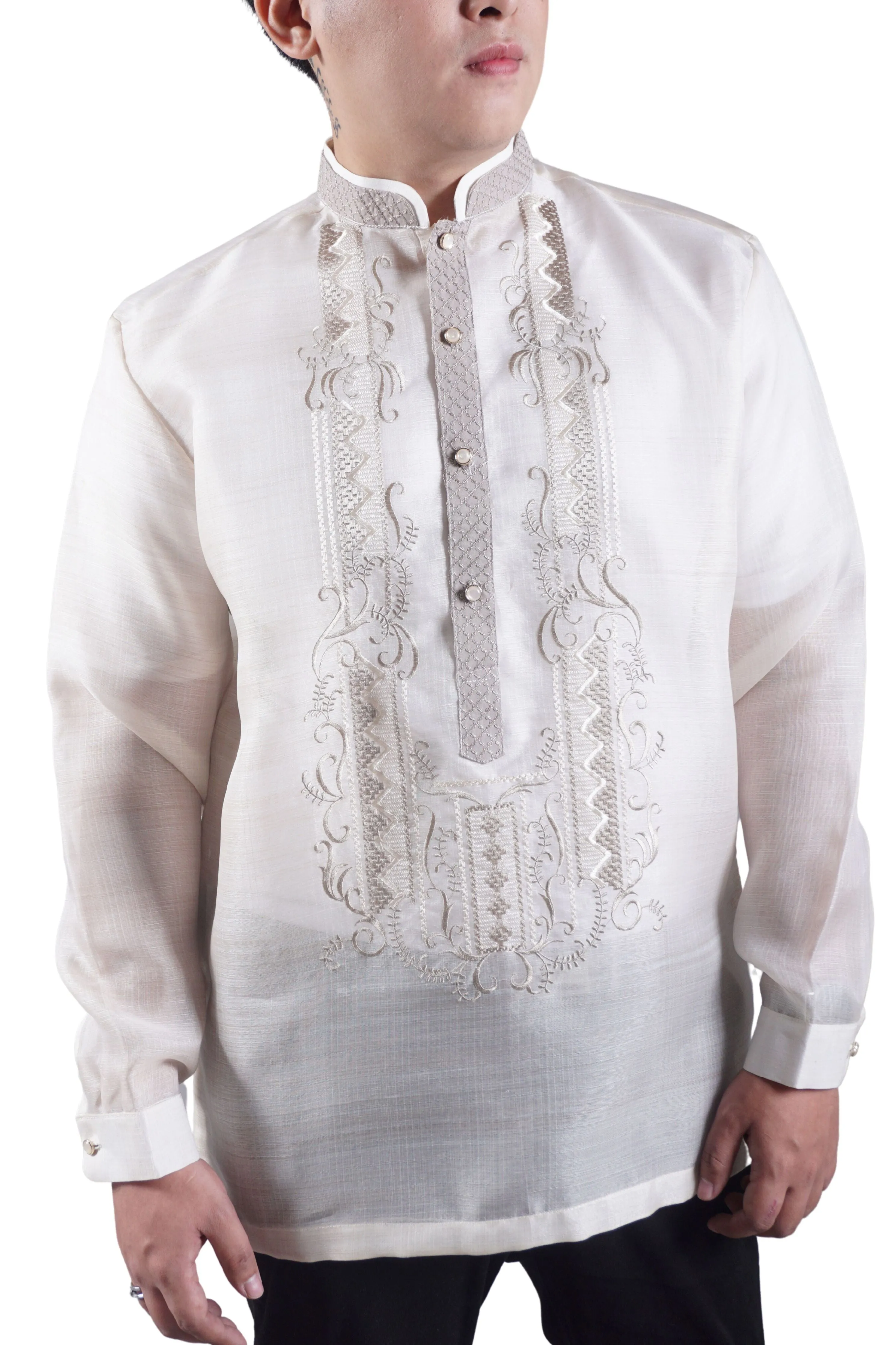 Classic & Elegant Barong Tagalog Pina Cocoon - Charles JN05