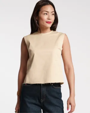 Cole Top Stretch Cotton Khaki