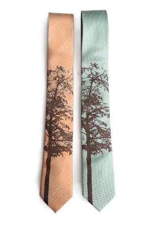 Custom Printed Linen Ties, Modern Cut