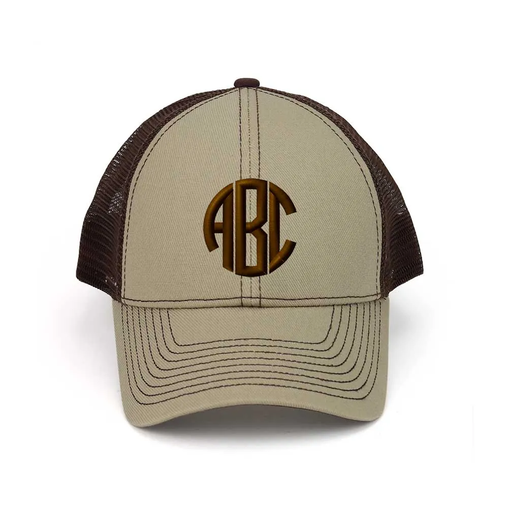 Customized Monogram Structured Trucker Cap