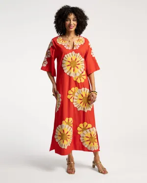 Delightful Caftan Sunrise Coral Multi