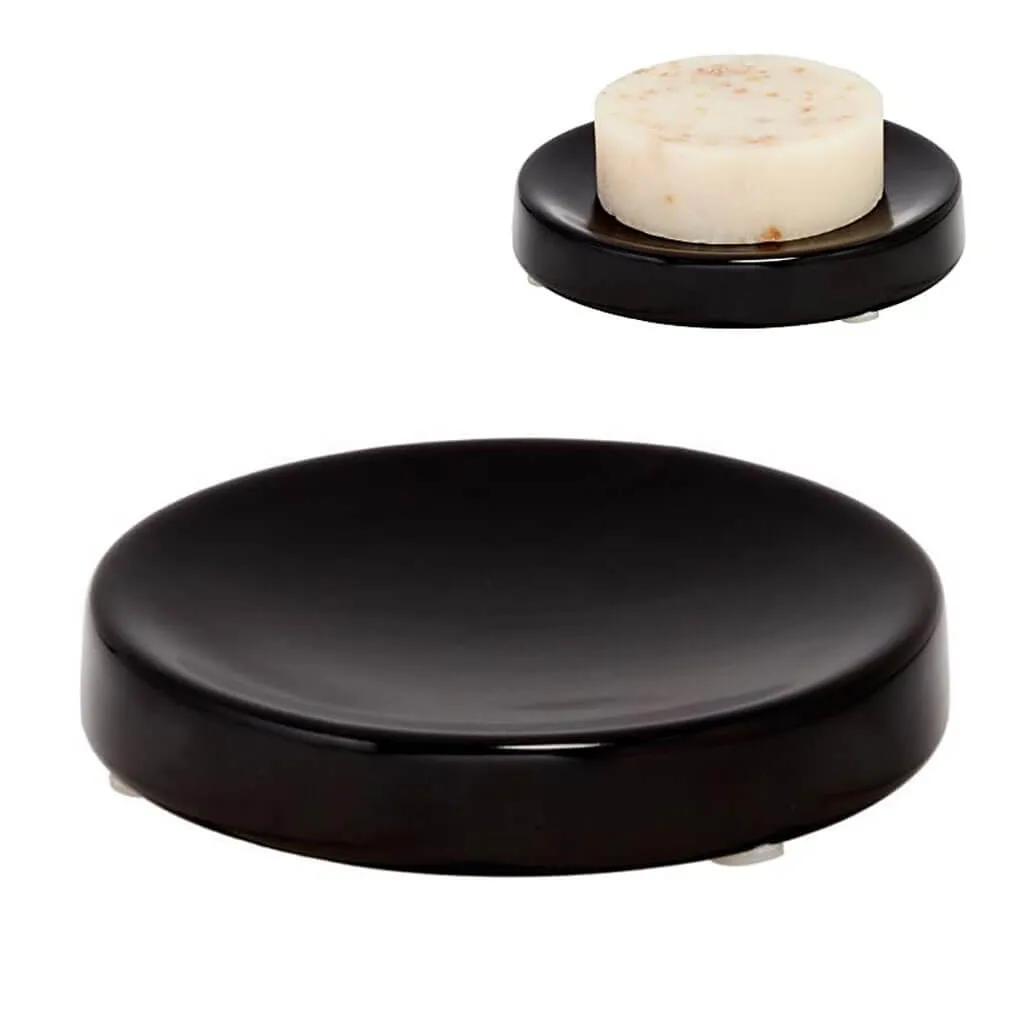 Eco Vanity Ceramic Soap Dish, Black