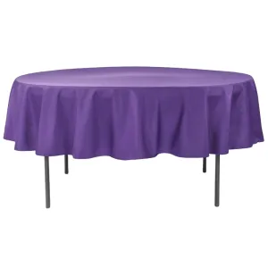 Economy Polyester Tablecloth 90" Round - Purple