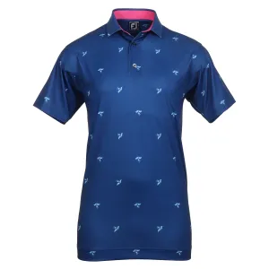 FootJoy Thistle Print Lisle Golf Shirt