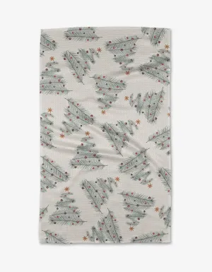 Geometry Classy Christmas Tea Towel