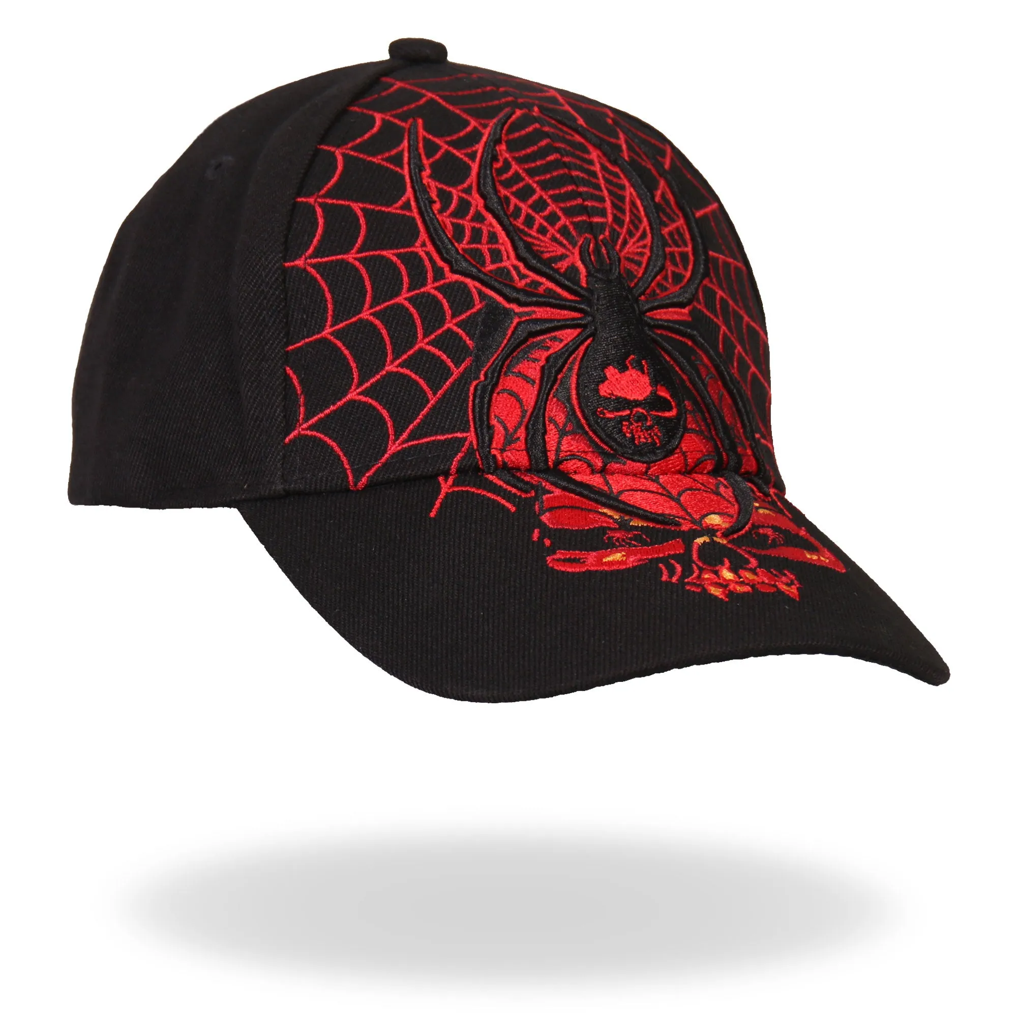 Hot Leathers BCA1014 Black Widow Ball Cap