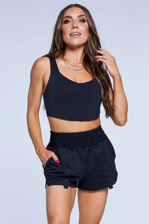 Jenna Streamline Shorts Black