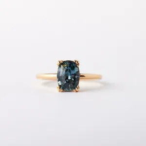 Kennedy Ring - 1.91 Carat Teal Blue Geo-Cut Sapphire