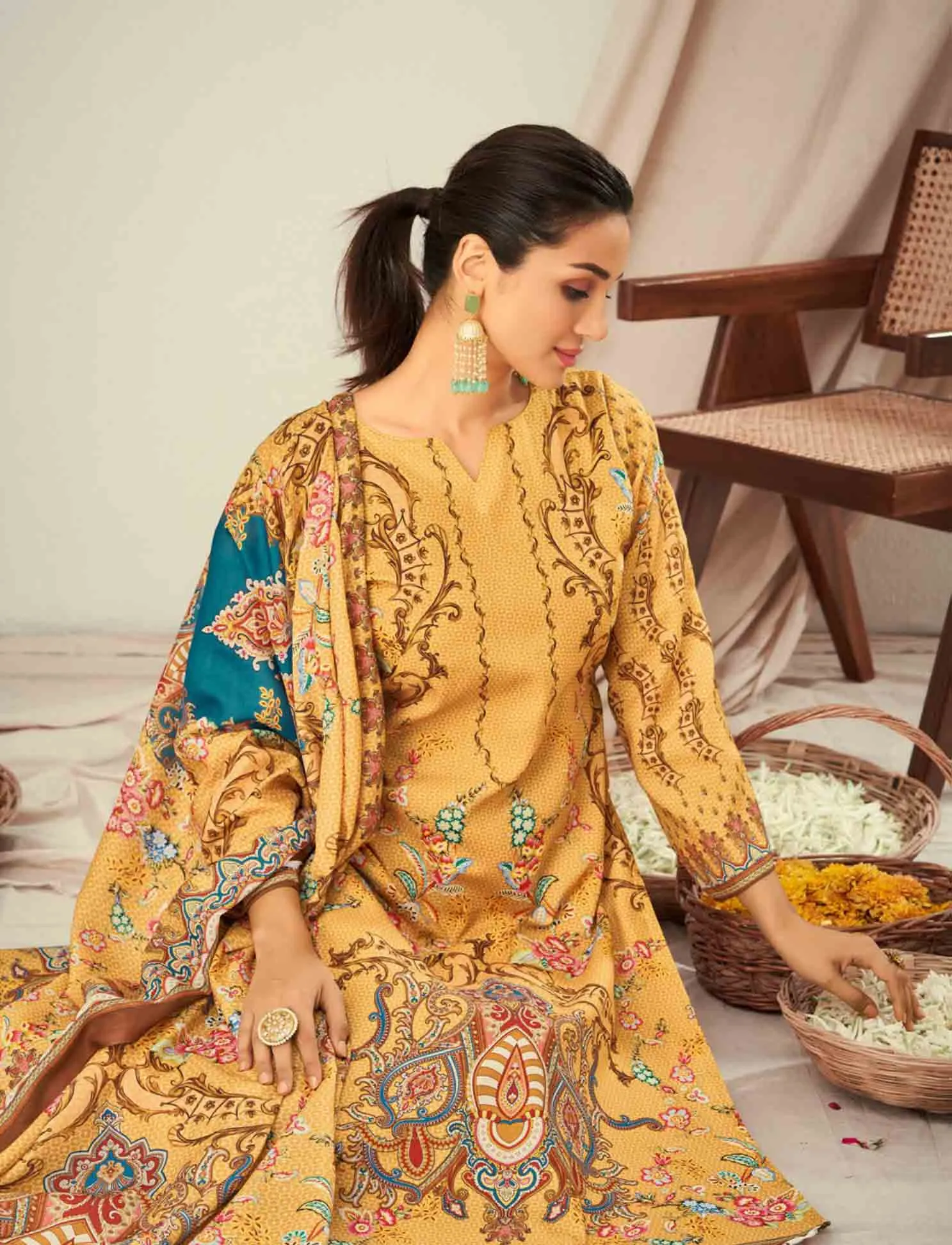 Kesar Lawn Cotton Unstitched Pakistani Print Suits