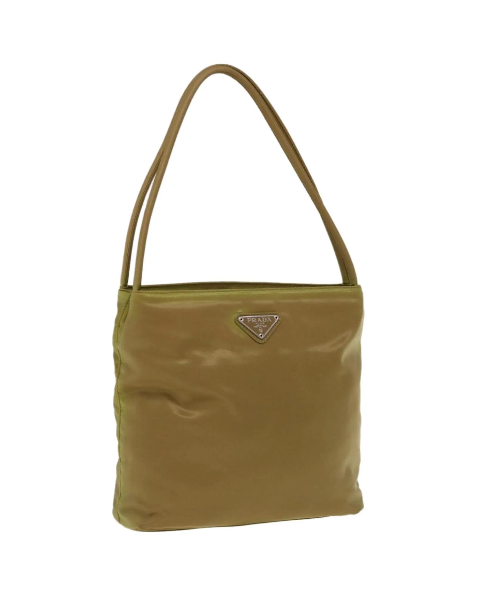 Khaki Nylon Shoulder Bag by PRADA