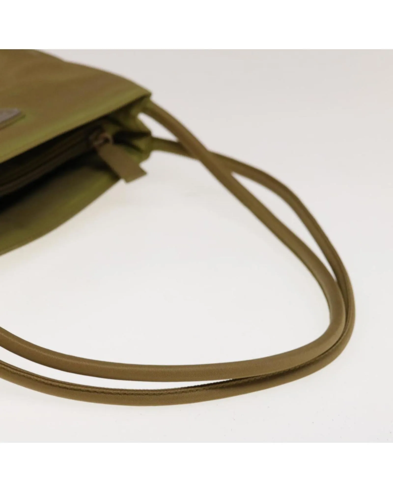 Khaki Nylon Shoulder Bag by PRADA