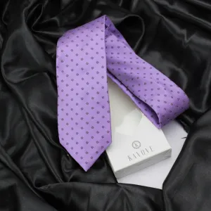 Kovove The Abstract Polka Fusion Purple Necktie For Men