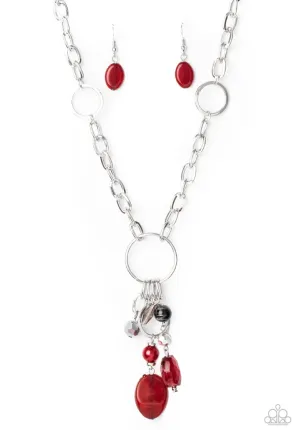 Lay Down Your CHARMS - Red - Paparazzi Accessories