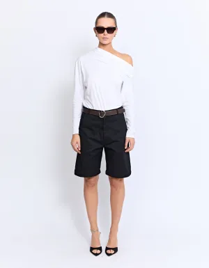 LOURDES BERMUDA SHORT | BLACK