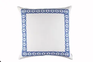 Magic White & Azure Euro Pillow by Lili Alessandra