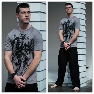 Mens The Dragon T-Shirt in Gray