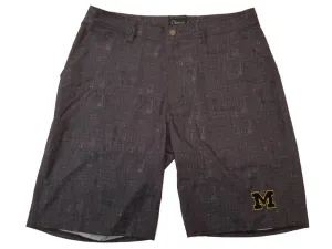 Michigan Wolverines Chiliwear Gray Lightweight Golf Shorts with Pockets (32)