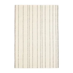 Micol Black Stripe Wool Rug