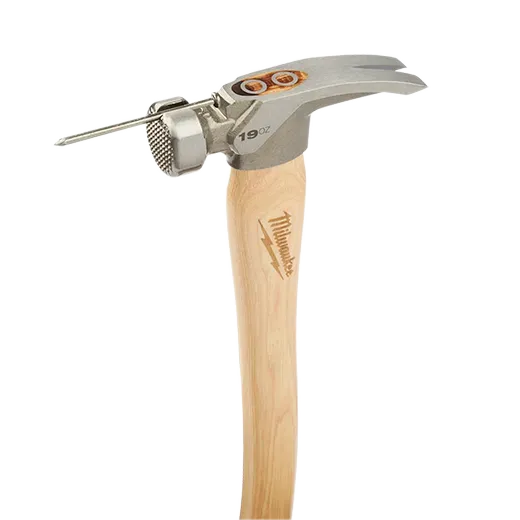 Milwaukee 48-22-9419 19oz Milled Face Hickory Handle Framing Hammer