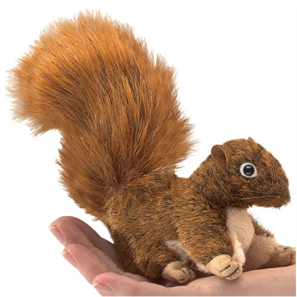 Mini Red Squirrel Finger Puppet