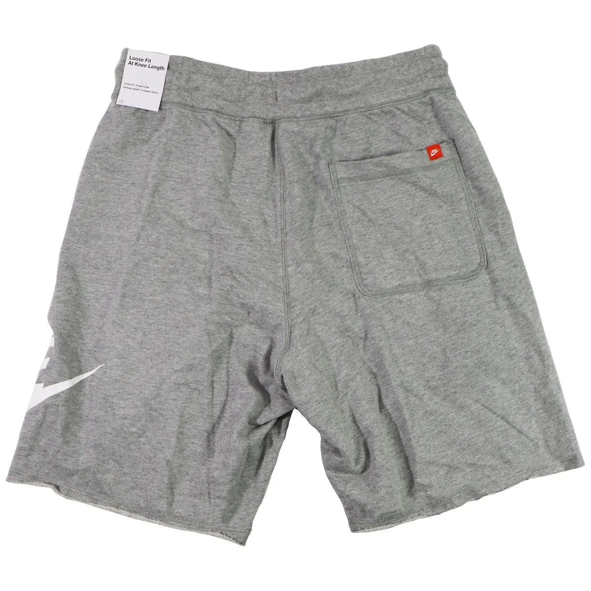 Nike Mens Aw77 French Terry Alumni Shorts - Grey/White (Size: Medium)