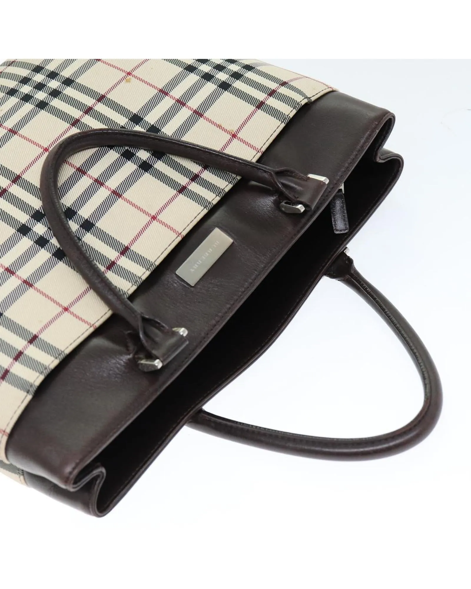 Nova Check Polyester Hand Bag