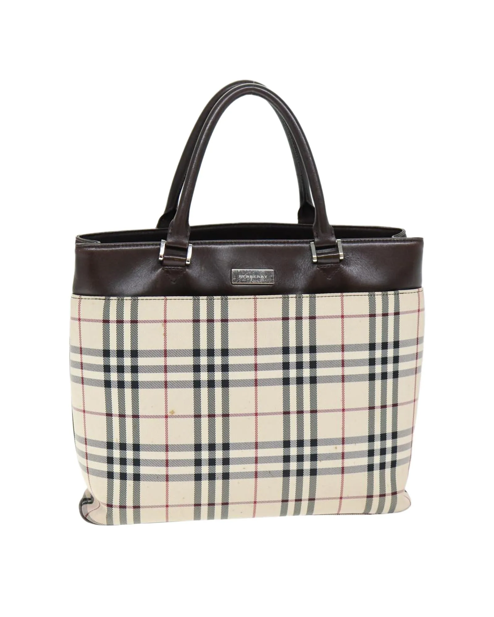 Nova Check Polyester Hand Bag