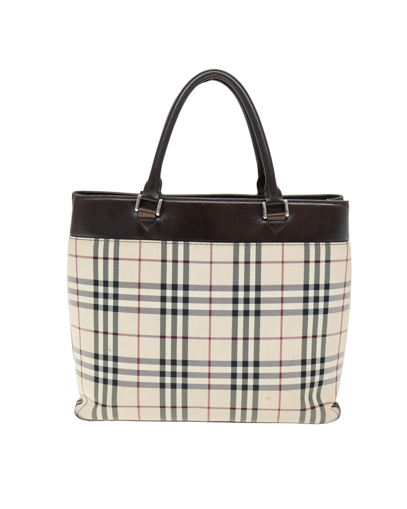 Nova Check Polyester Hand Bag