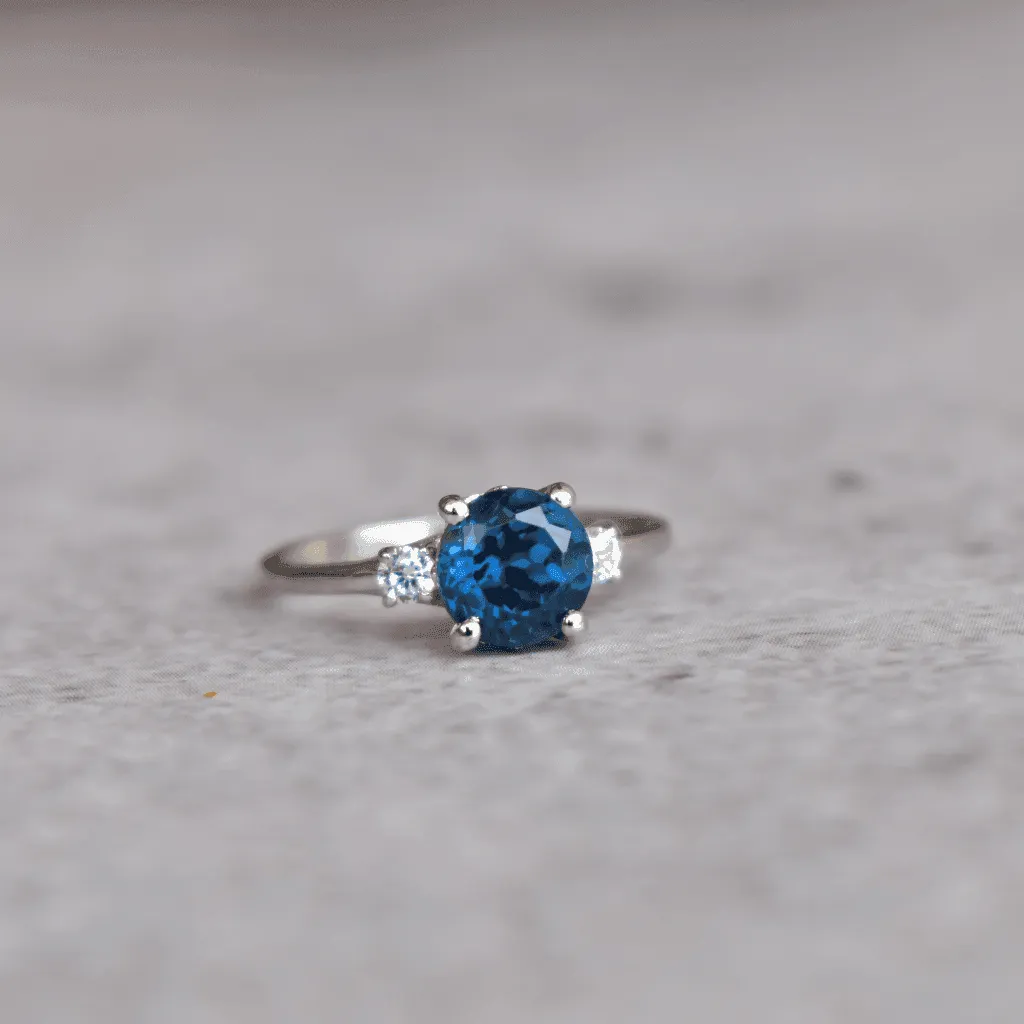 Oceanic Breeze - Blue Topaz Ring