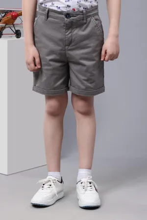 One Friday Kids Boys Grey Cotton Shorts