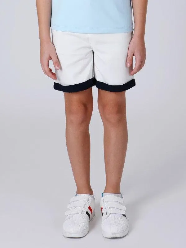 One Friday White and Blue Shorts