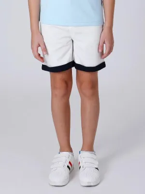 One Friday White and Blue Shorts