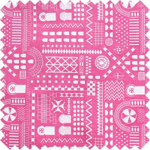 Pink Stone Symbol Fabric